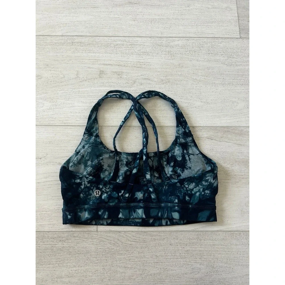 Lululemon Energy Sports Bra Sz 6‎ Shibori Varsity Blue White - Cup B/C